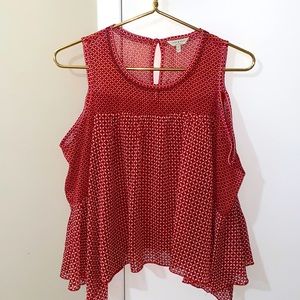 Lucky brand blouse size XS. Red
